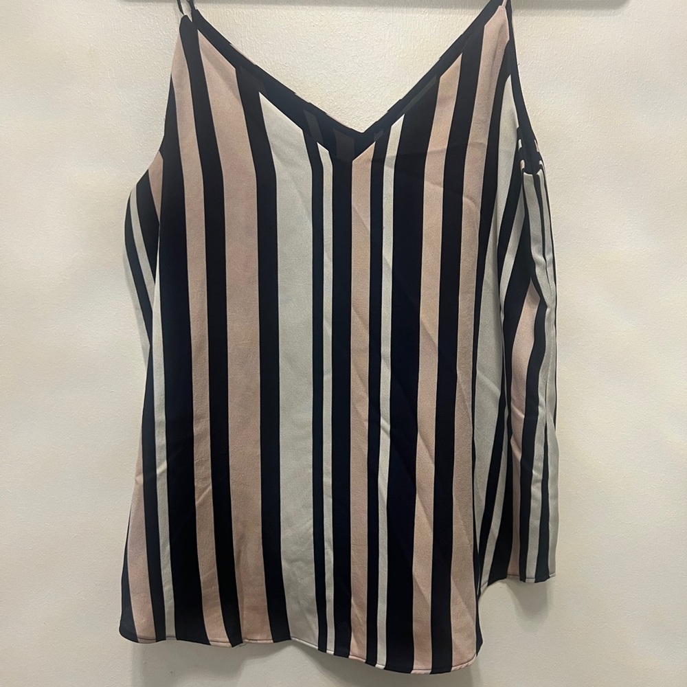 Express Striped V-Neck Camisole Top